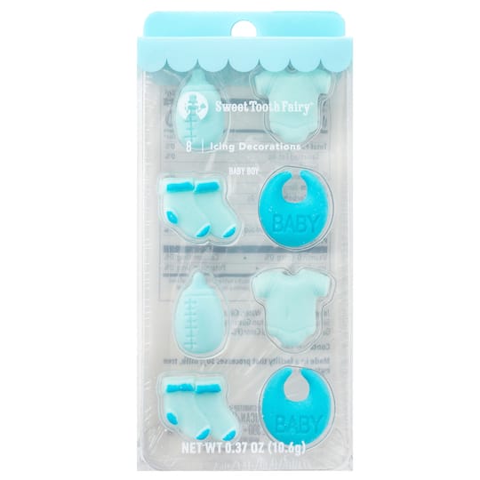Sweet Tooth Fairy&#xAE; Baby Boy Icing Decorations, 8ct.